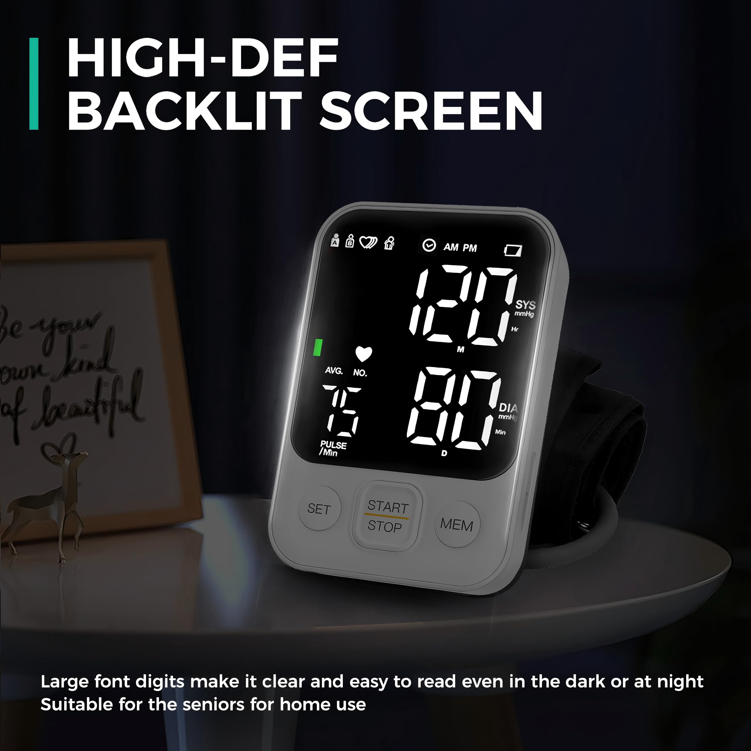 Oklar Blood Pressure Monitor Upper Arm with 240 Readings

