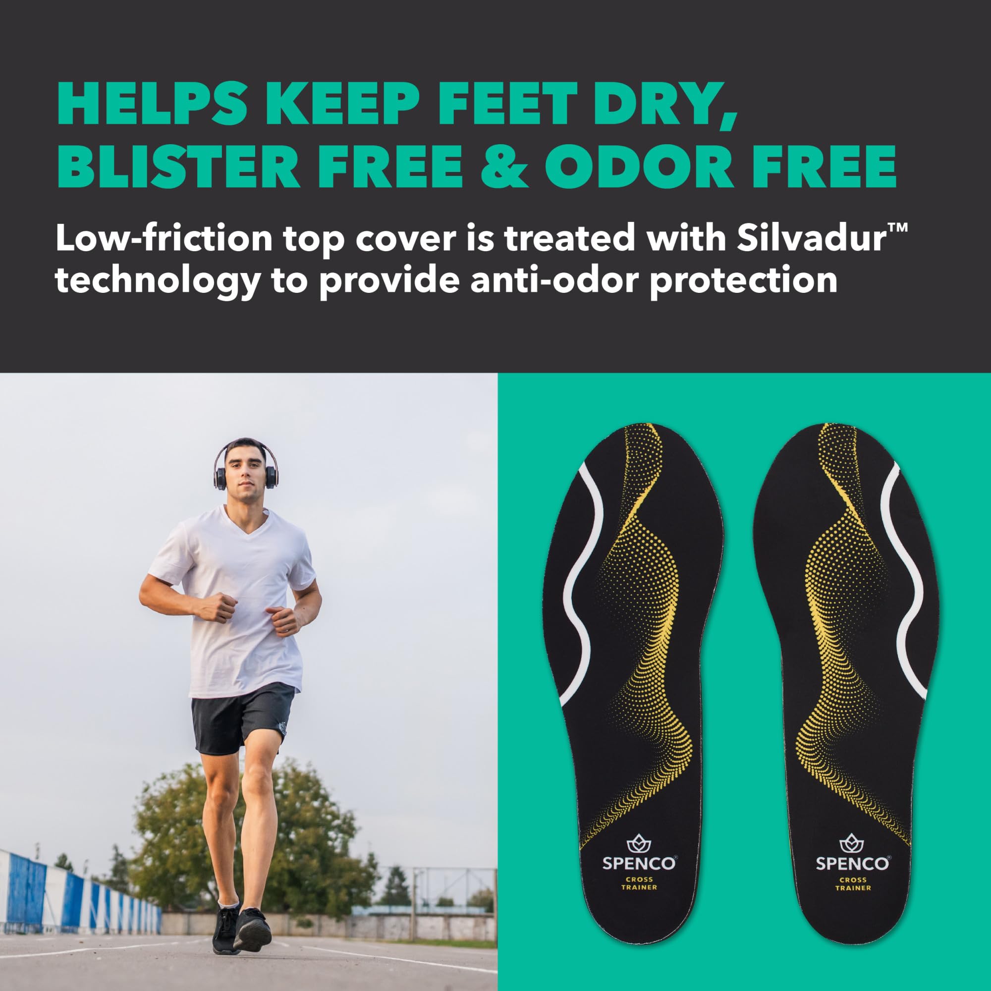 Spenco Polysorb Cross Trainer Insoles – Arch Support

