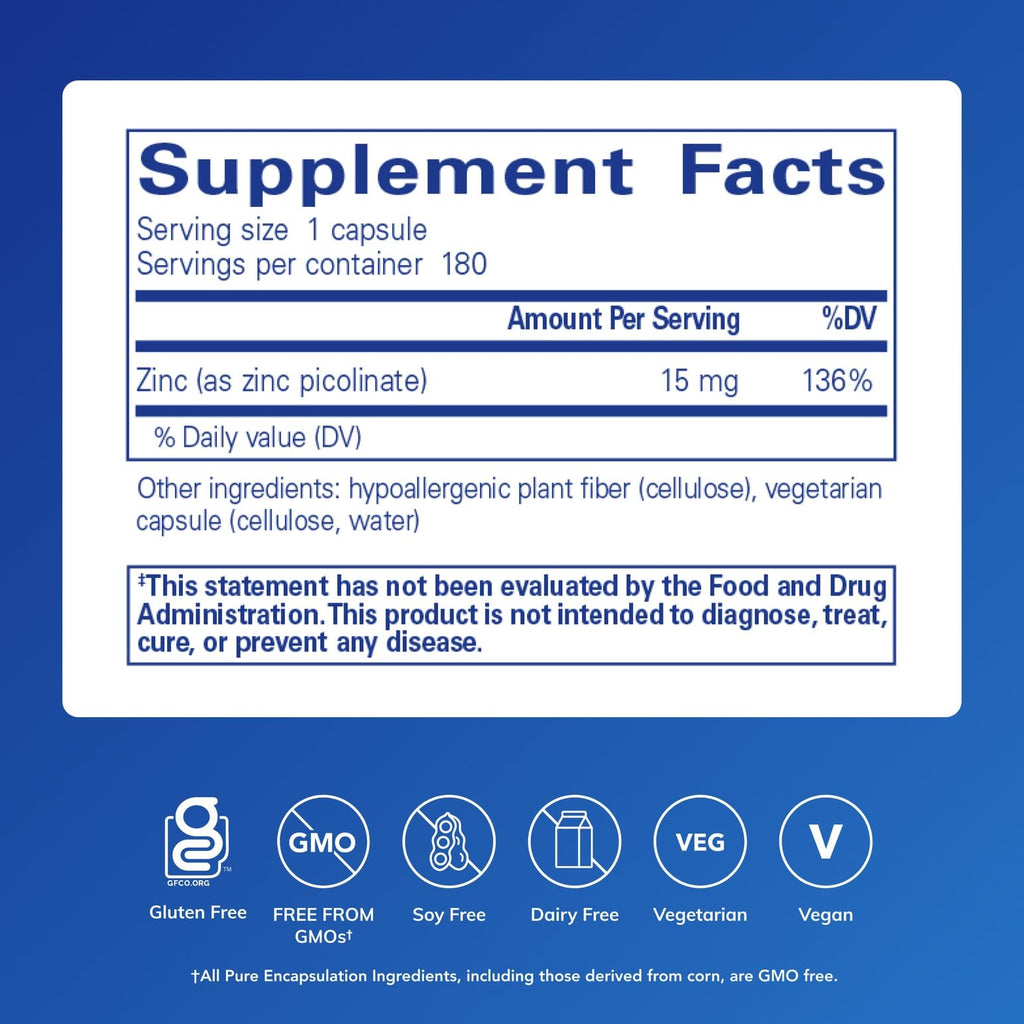Pure Encapsulations Zinc Picolinate for Immune Support

