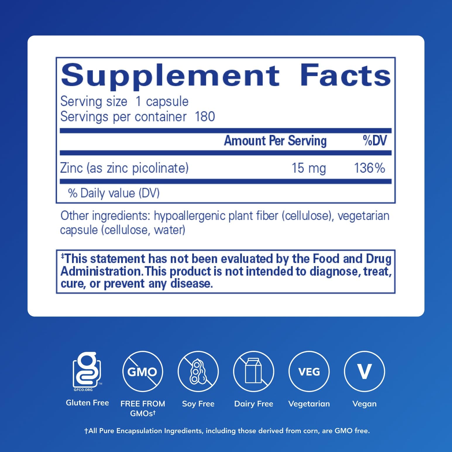 Pure Encapsulations Zinc Picolinate for Immune Support

