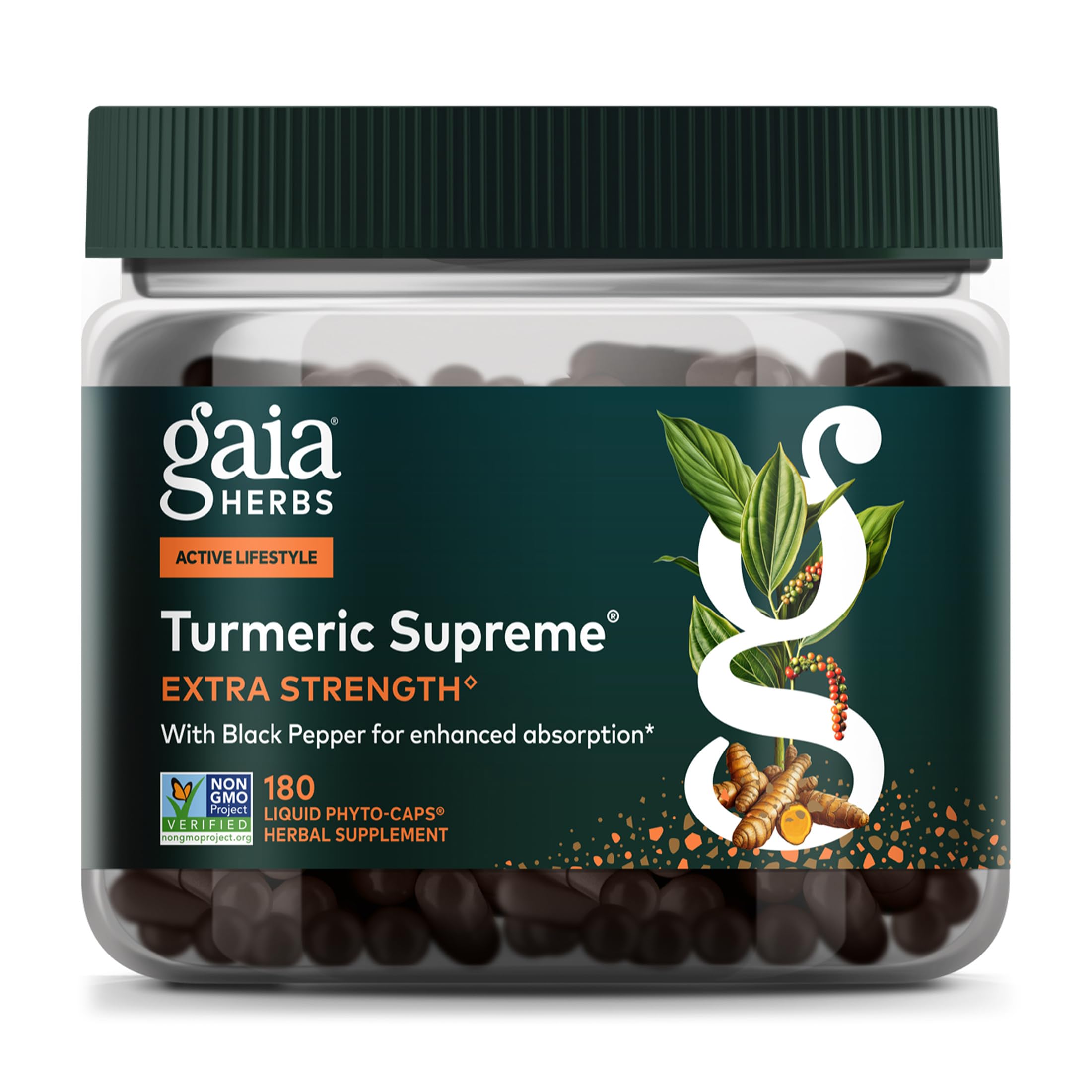 Gaia Herbs Turmeric Supreme Curcumin with Black Pepper