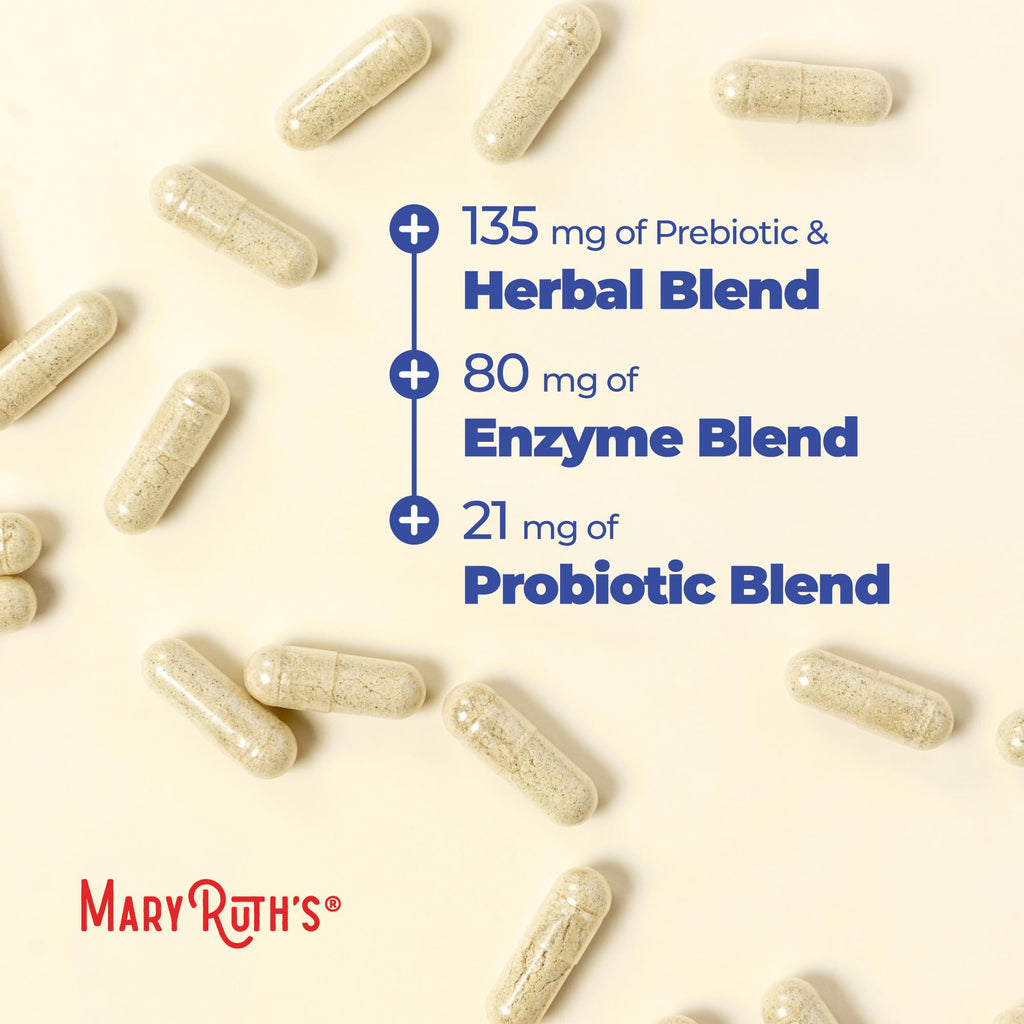 MaryRuth's Gut Flora Health+ Enzymes - Digestive Probiotic

