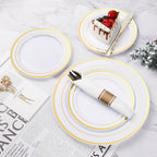 BESTVIP Disposable Plastic Dinnerware Set


