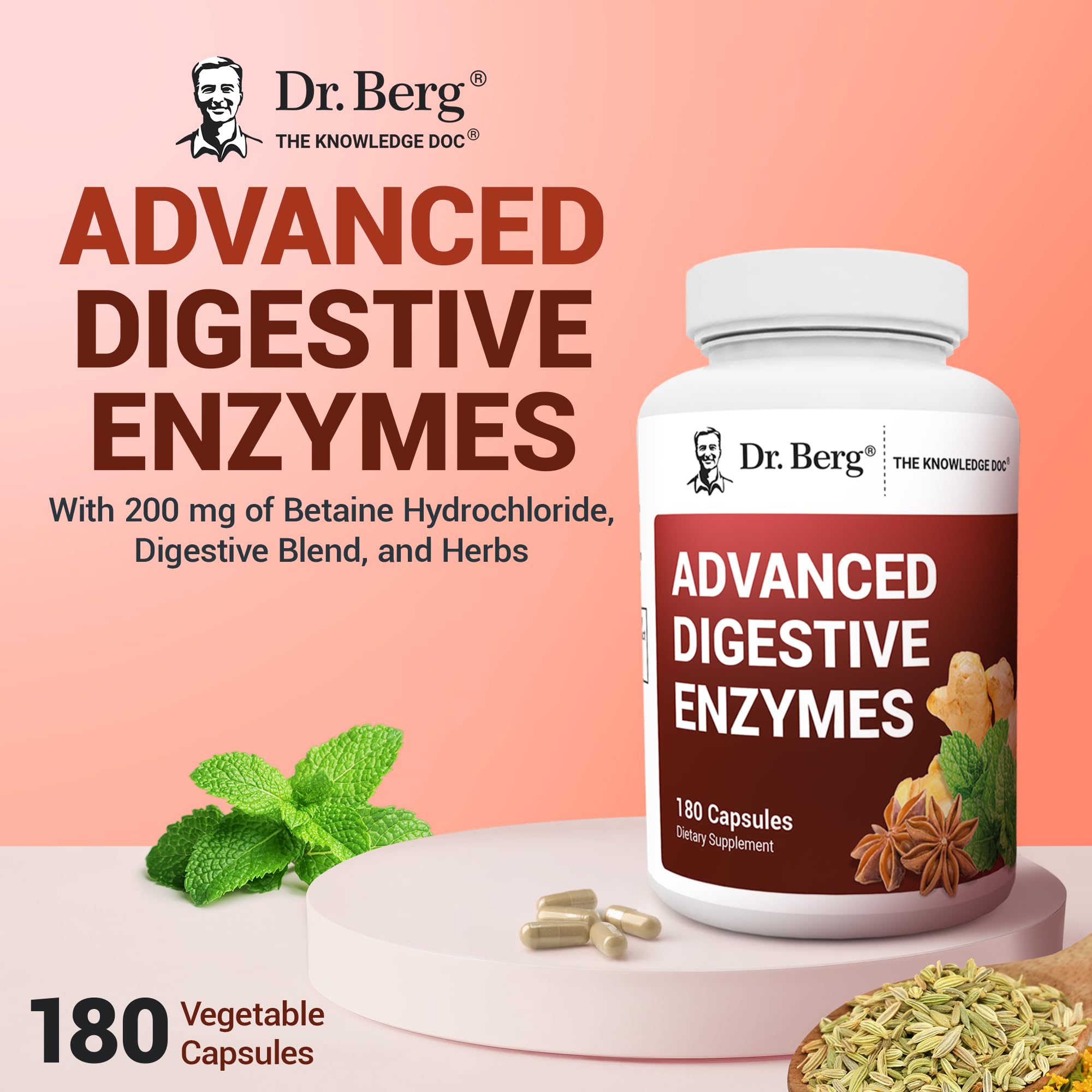 Dr. Berg Advanced Digestive Enzymes with Apple Cider Vinegar

