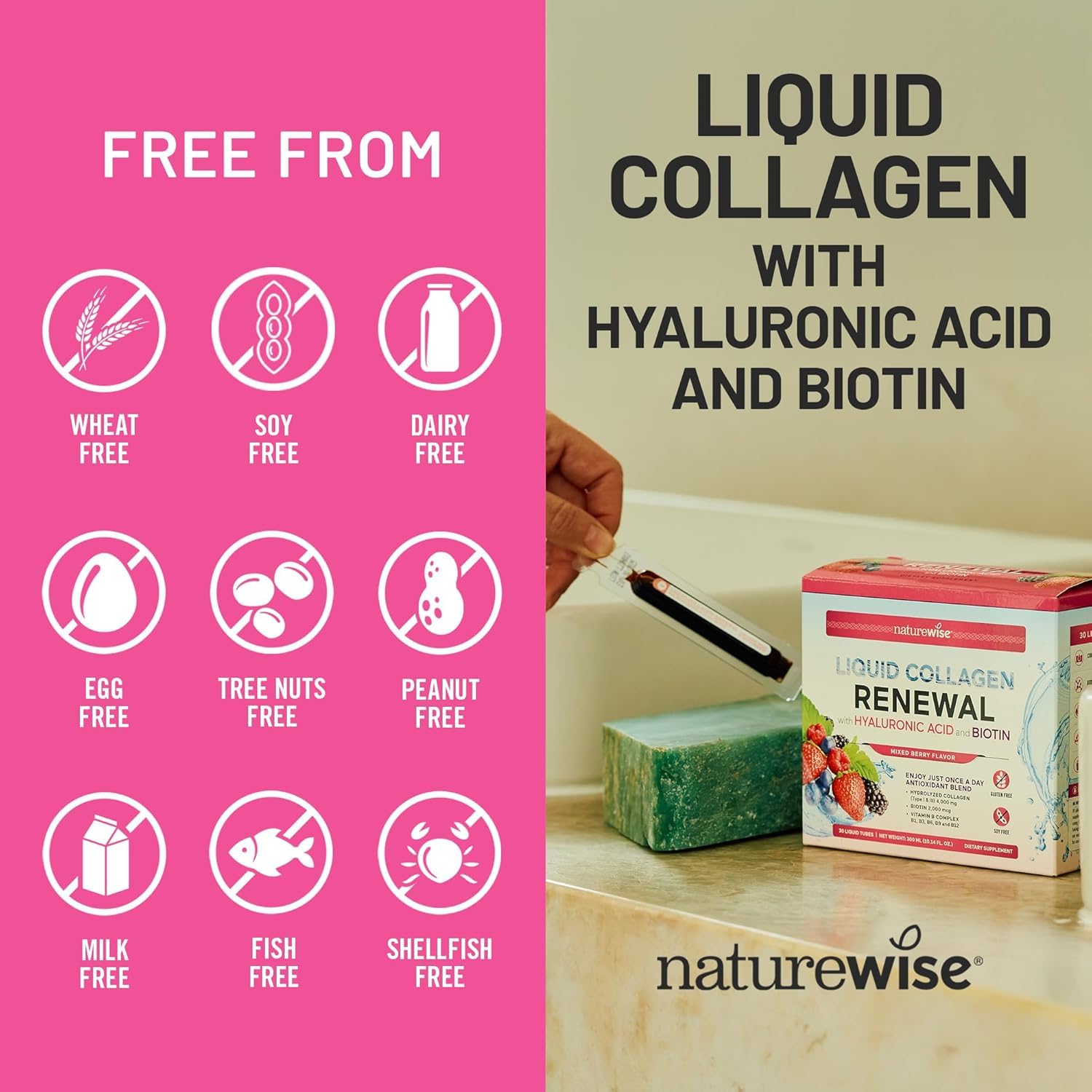 NatureWise Hydrolyzed Liquid Collagen 4000mg

