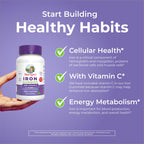 MaryRuth's Iron Gummies with Vitamin C | Vegan Iron Supplement

