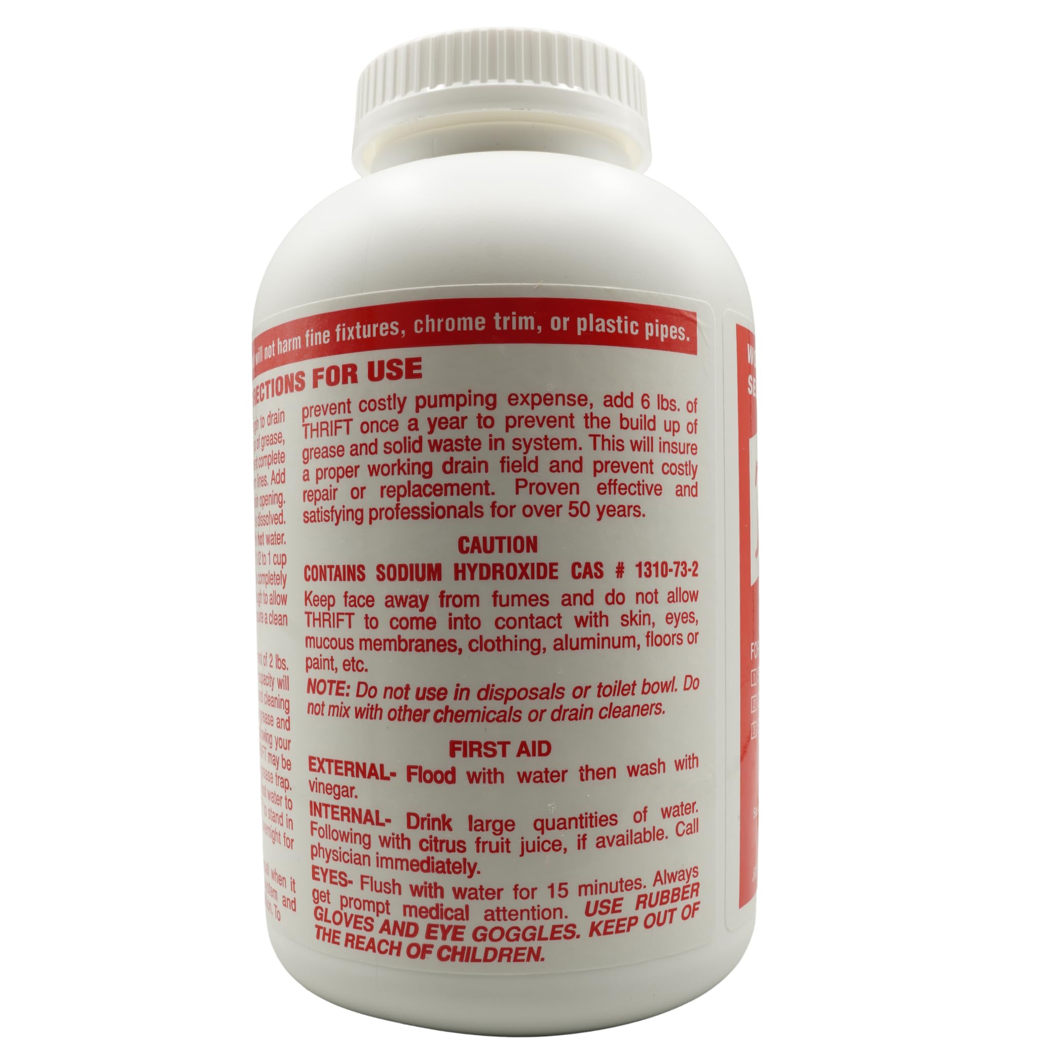 Drain Cleaner Thrift T-200 Odorless - Hot Water Activated

