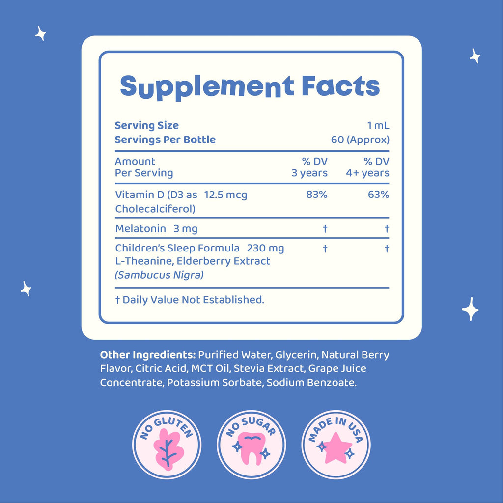 JoySpring Sleepberry Kids Melatonin Liquid with L-Theanine

