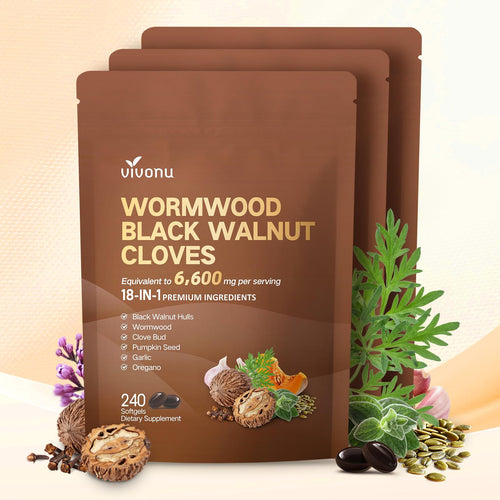 18-in-1 Herbal Digestive Cleanse with Wormwood & Garlic - 240 Softgels
