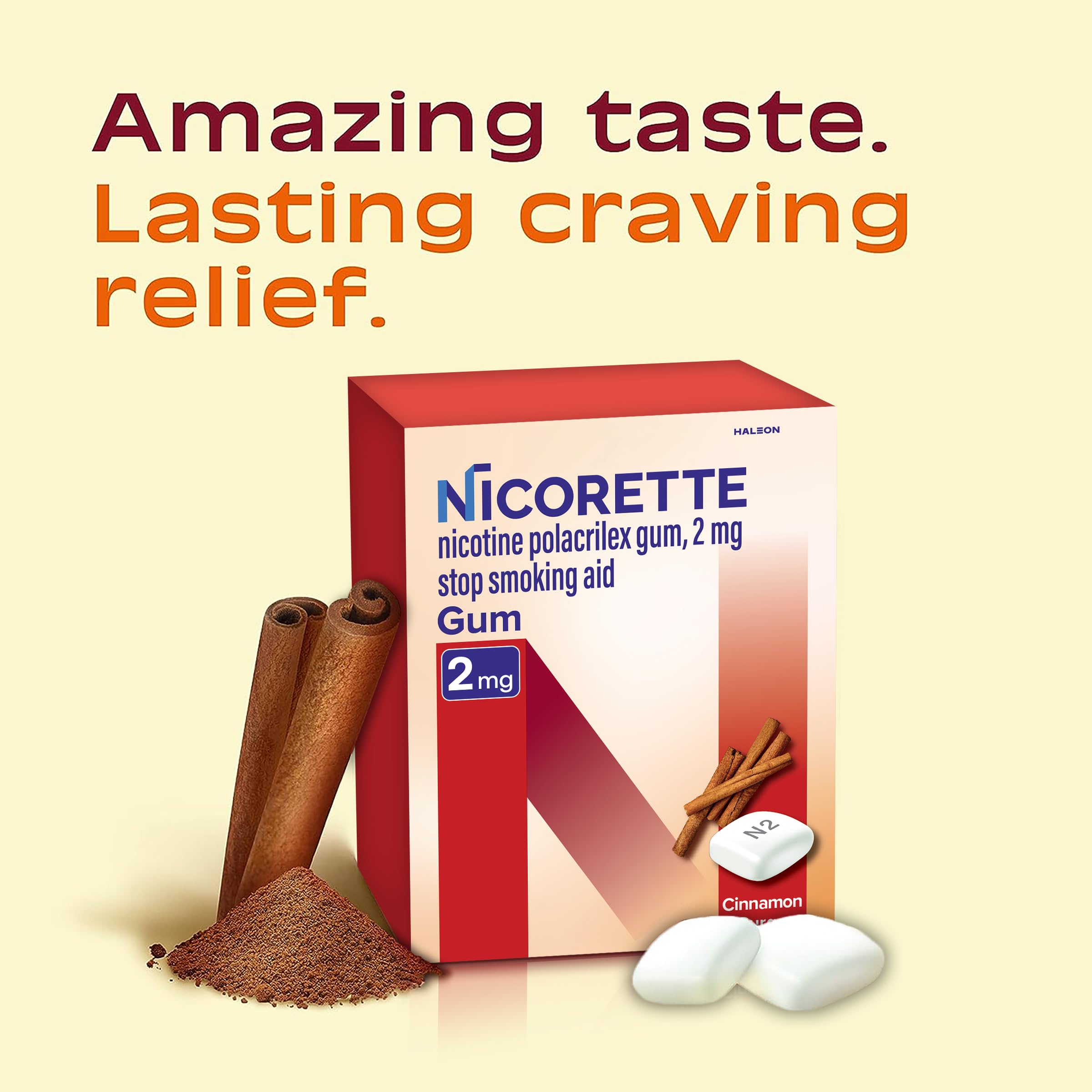 Nicorette Nicotine Gum Stop Smoking Aid

