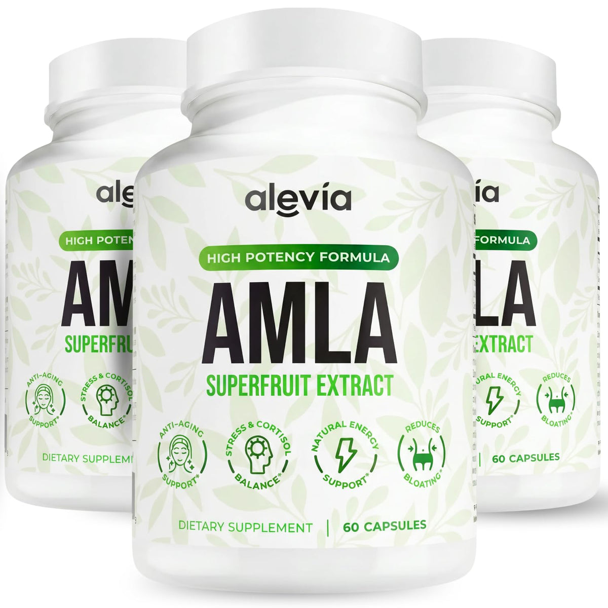 Alevia Organic Amla Capsules 1000mg Indian Gooseberry Supplement for Antioxidant Support