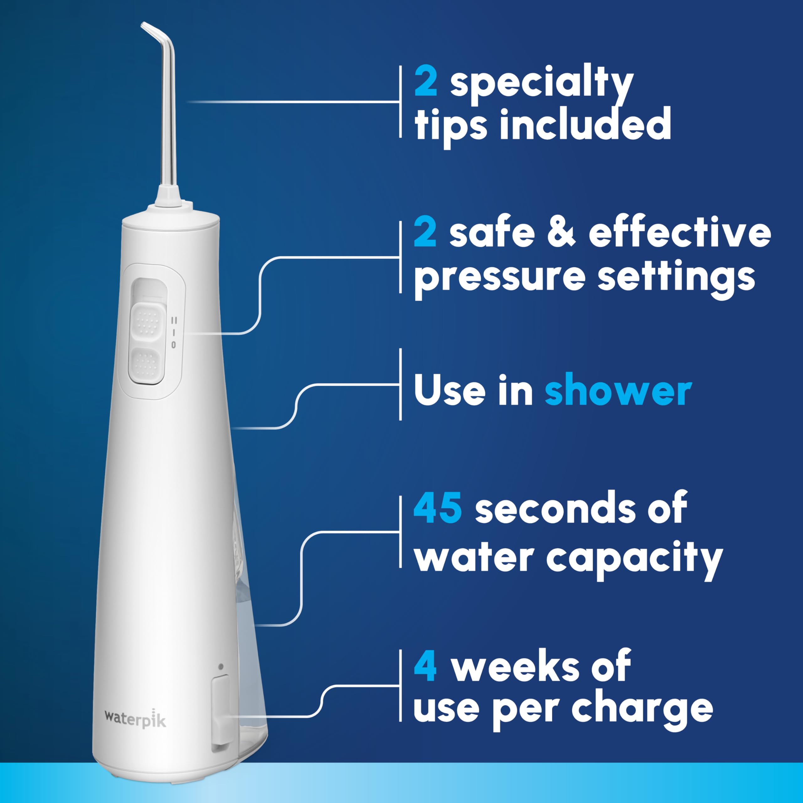 Waterpik Cordless Pulse 3100 Water Flosser | Portable

