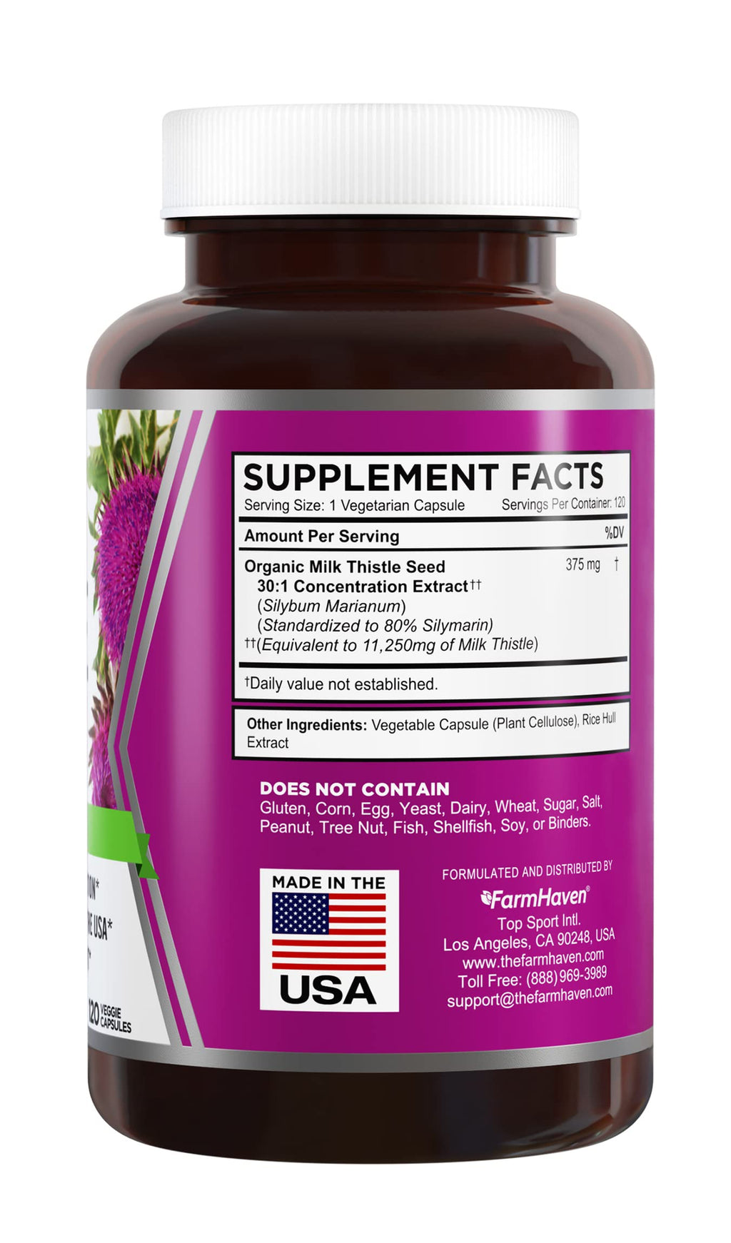 FarmHaven Milk Thistle Capsules | Liver Support

