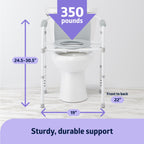 Medline 3-in-1 Steel Bedside Commode - Folding Frame

