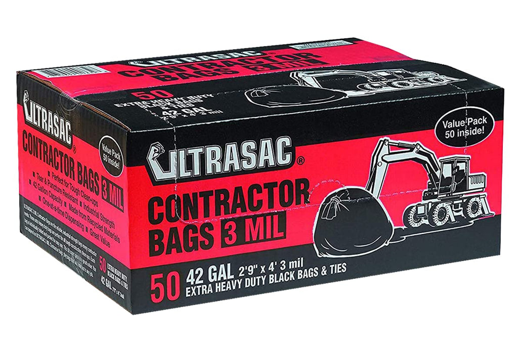 Ultrasac Heavy Duty Contractor Bags - Durable Construction


