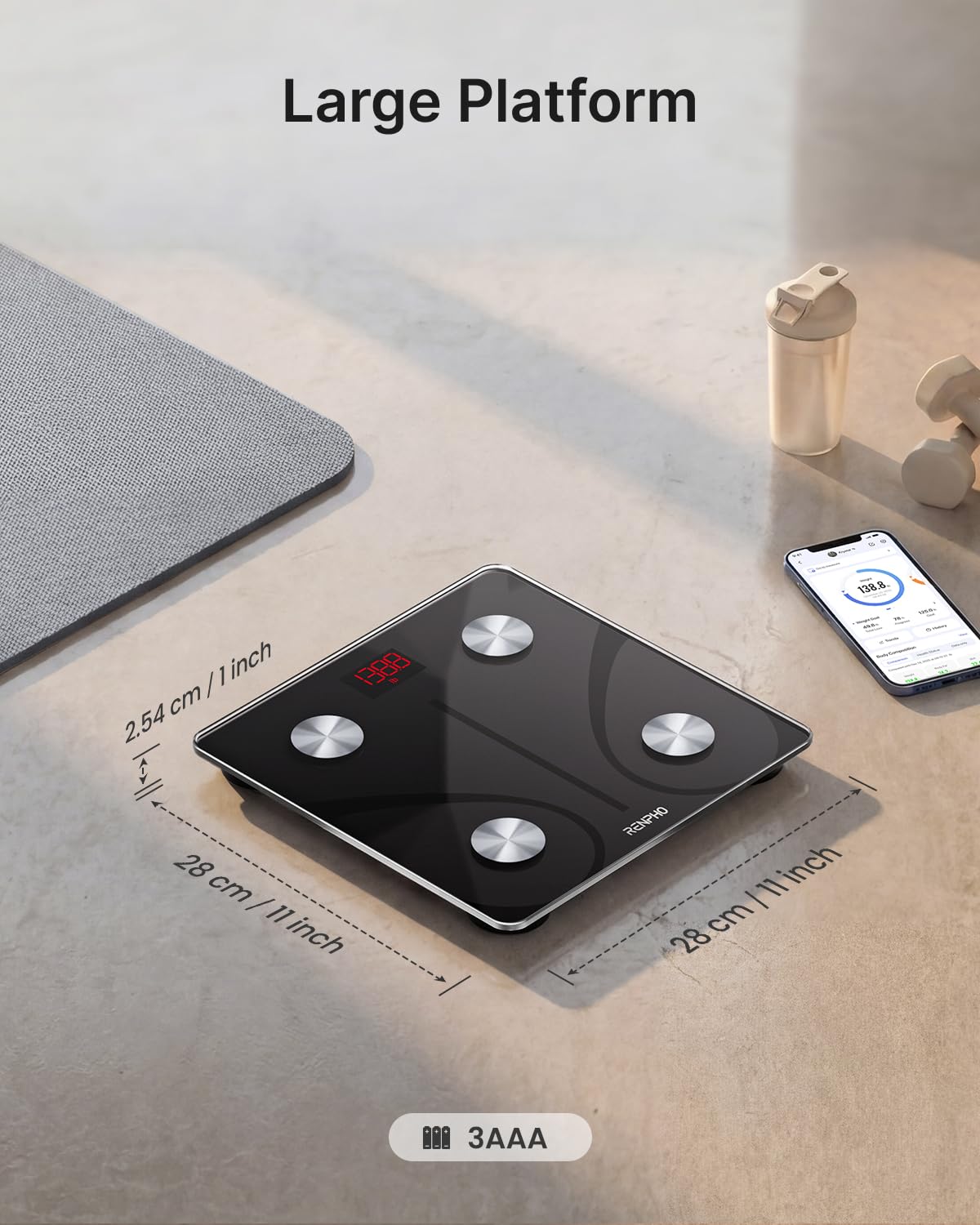 RENPHO Smart Scale for Body Weight | Bluetooth App Sync

