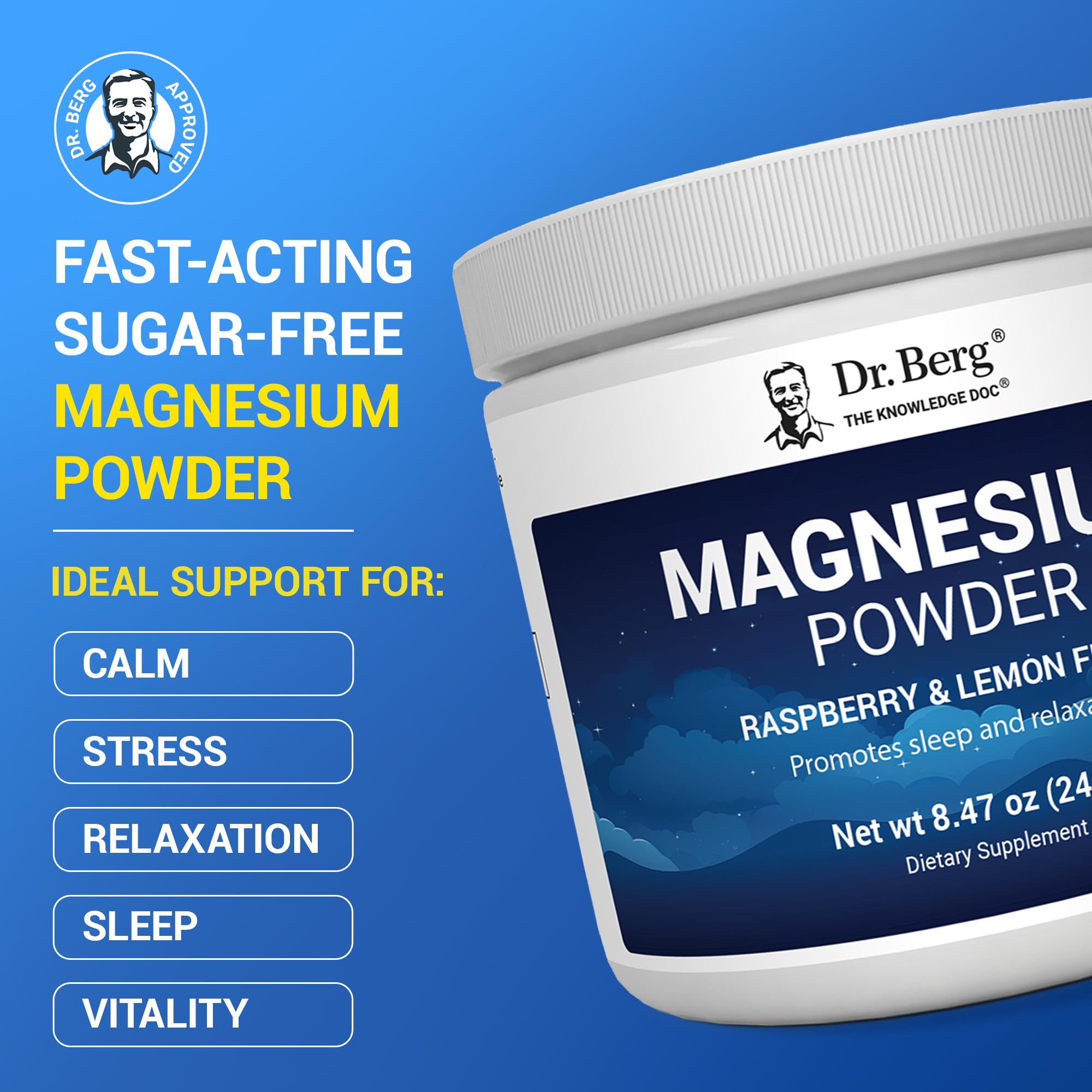 Magnesium Glycinate Powder - Dr. Berg Sleep Support

