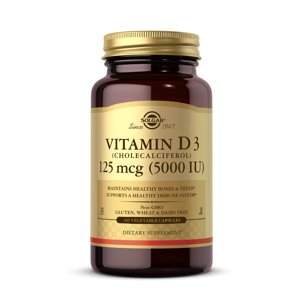 Solgar Vitamin D3 125 mcg (5000 IU) Immune & Bone Support