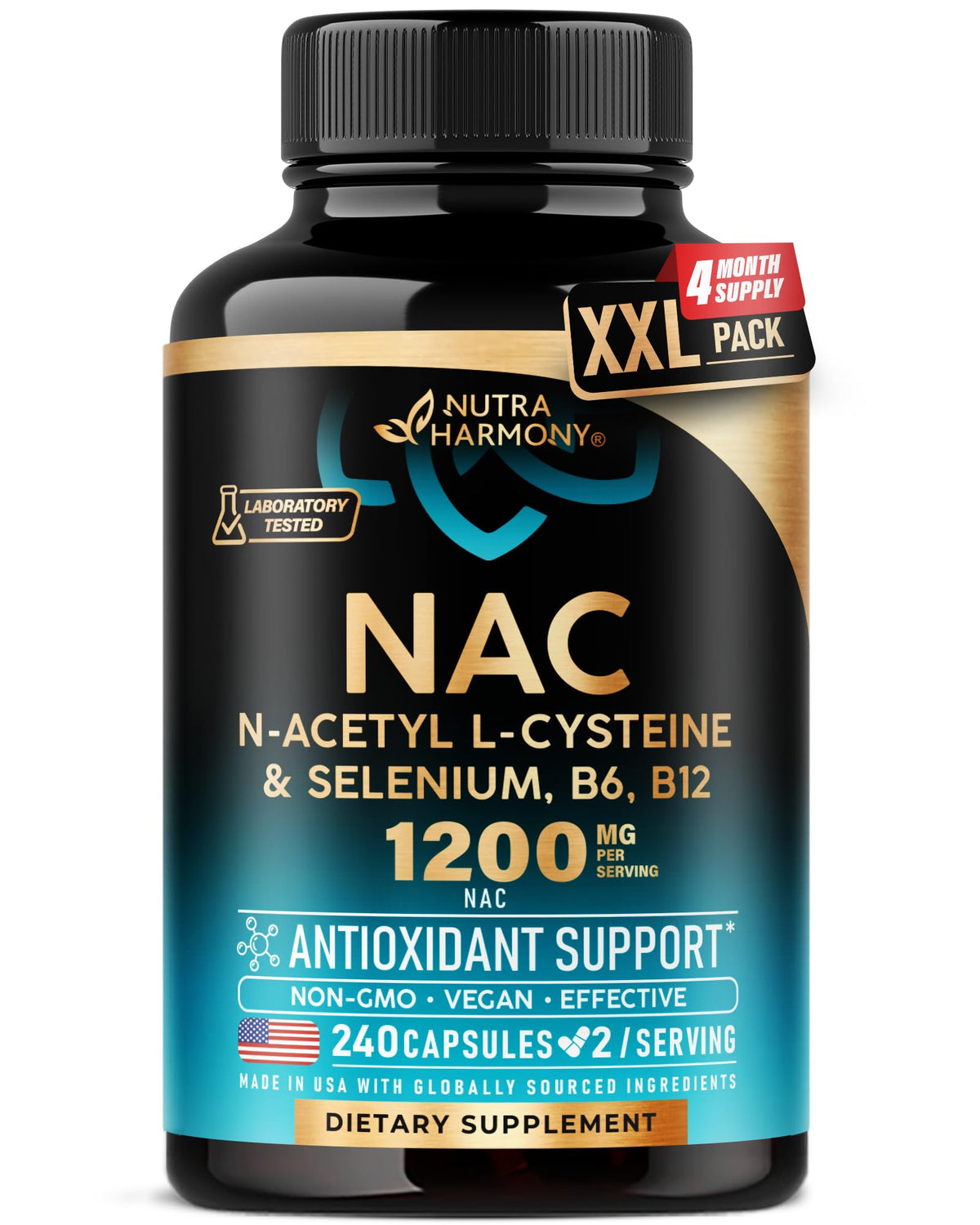 NAC Supplement with Selenium & B Vitamins, Immune Support