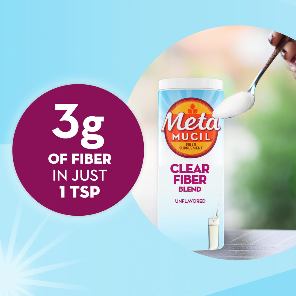 Metamucil Clear Fiber Blend Unflavored Fiber Supplement

