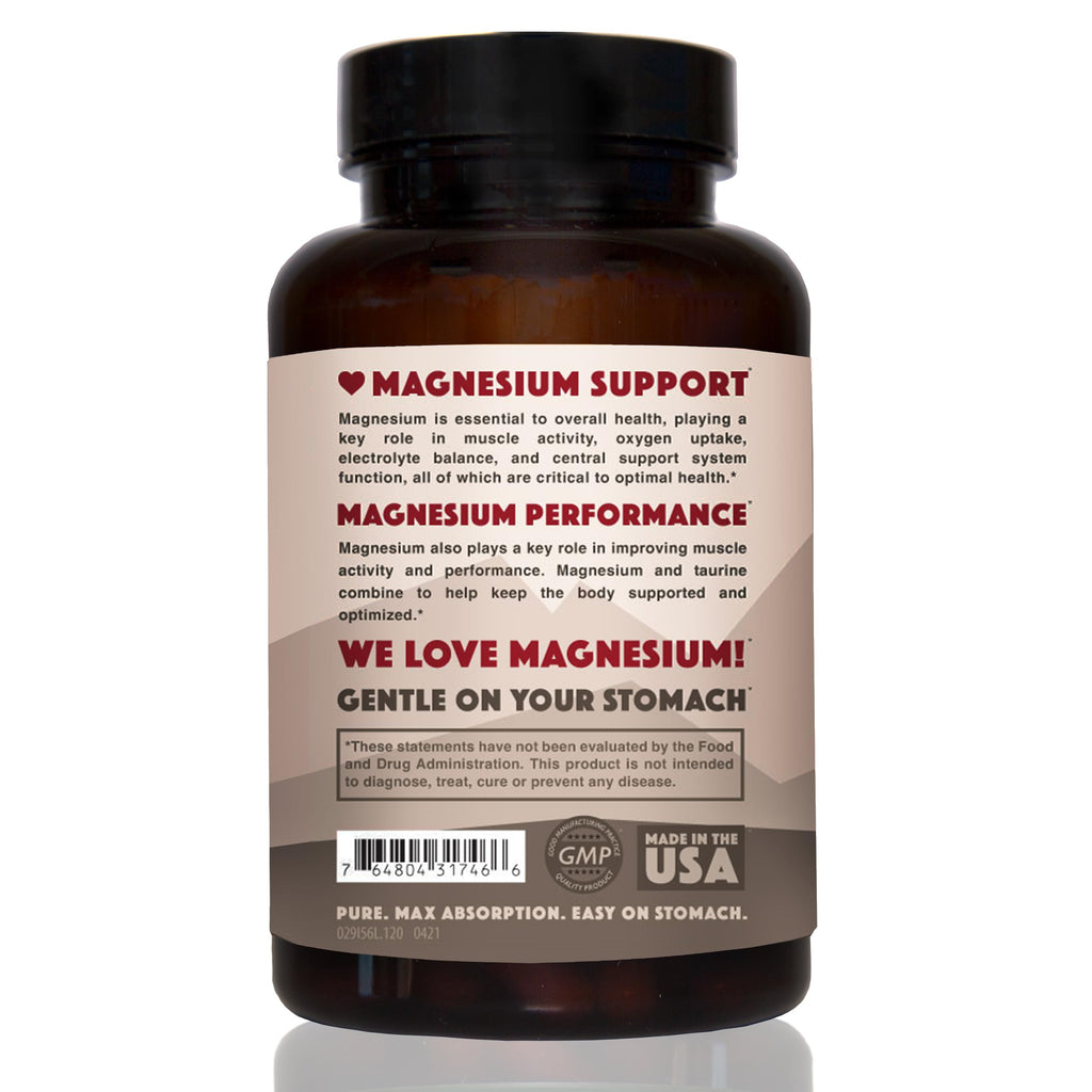 Magnesium Taurate Supplement for Heart & Nerve - Made in USA

