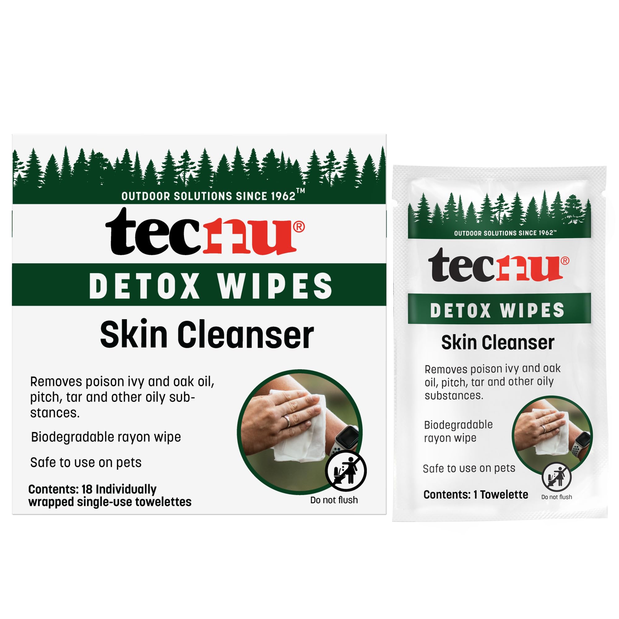 Tecnu Detox Wipes Urushiol Oil Remover Poison Ivy Oak Sumac


