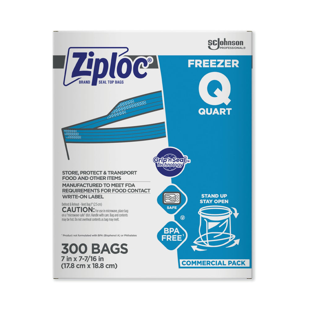 SC Johnson Ziploc Quart Freezer Bags with Grip 'n Seal

