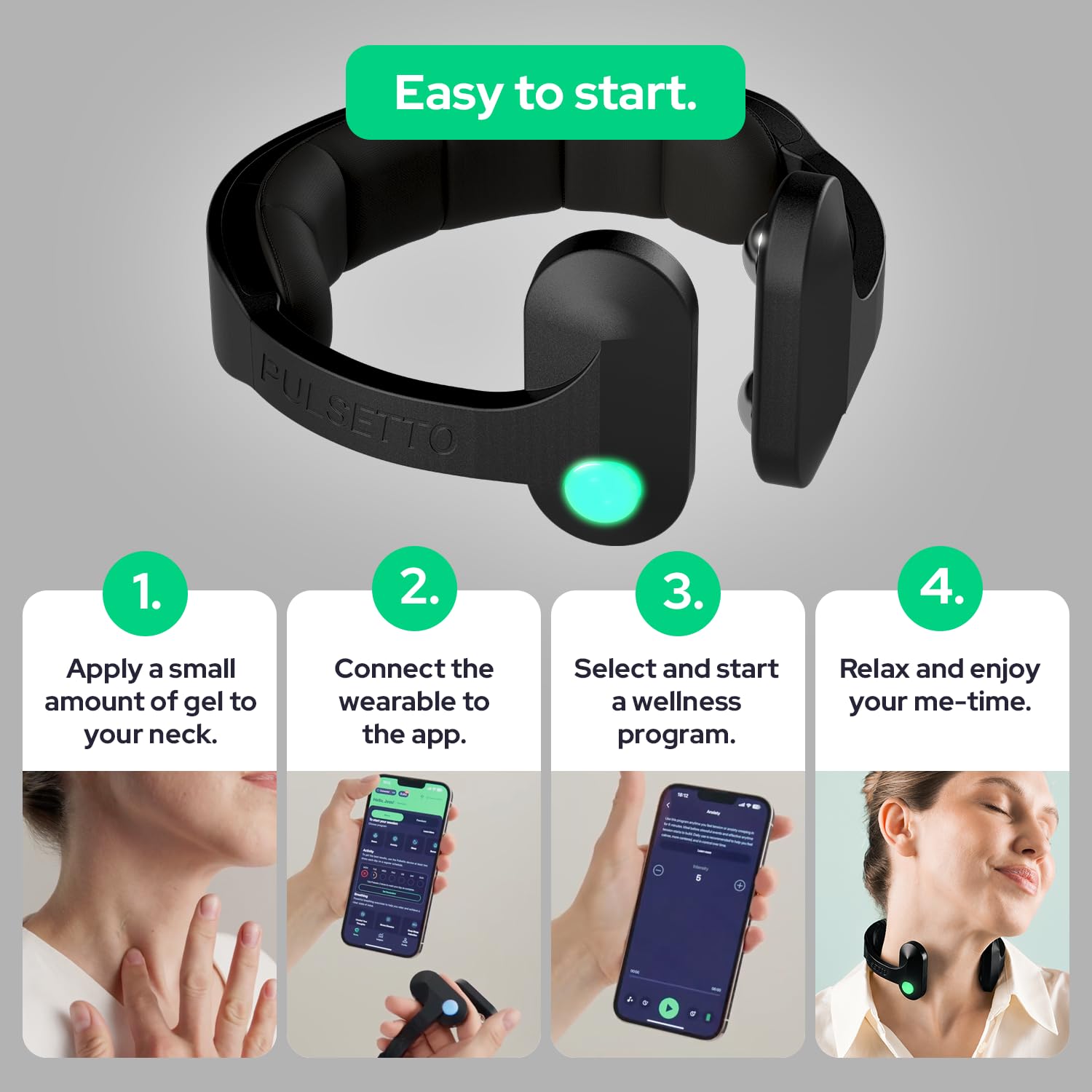 Pulsetto Wellness Wearable for Relaxation and Sleep

