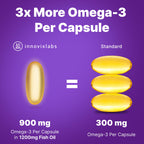 InnovixLabs Triple Strength Omega-3 Burpless Fish Oil

