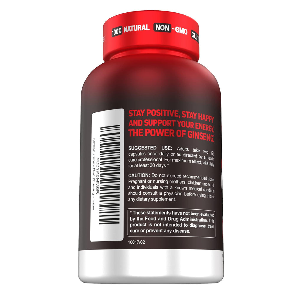 Herbtonics Korean Red Panax Ginseng 1500mg - Energy & Focus

