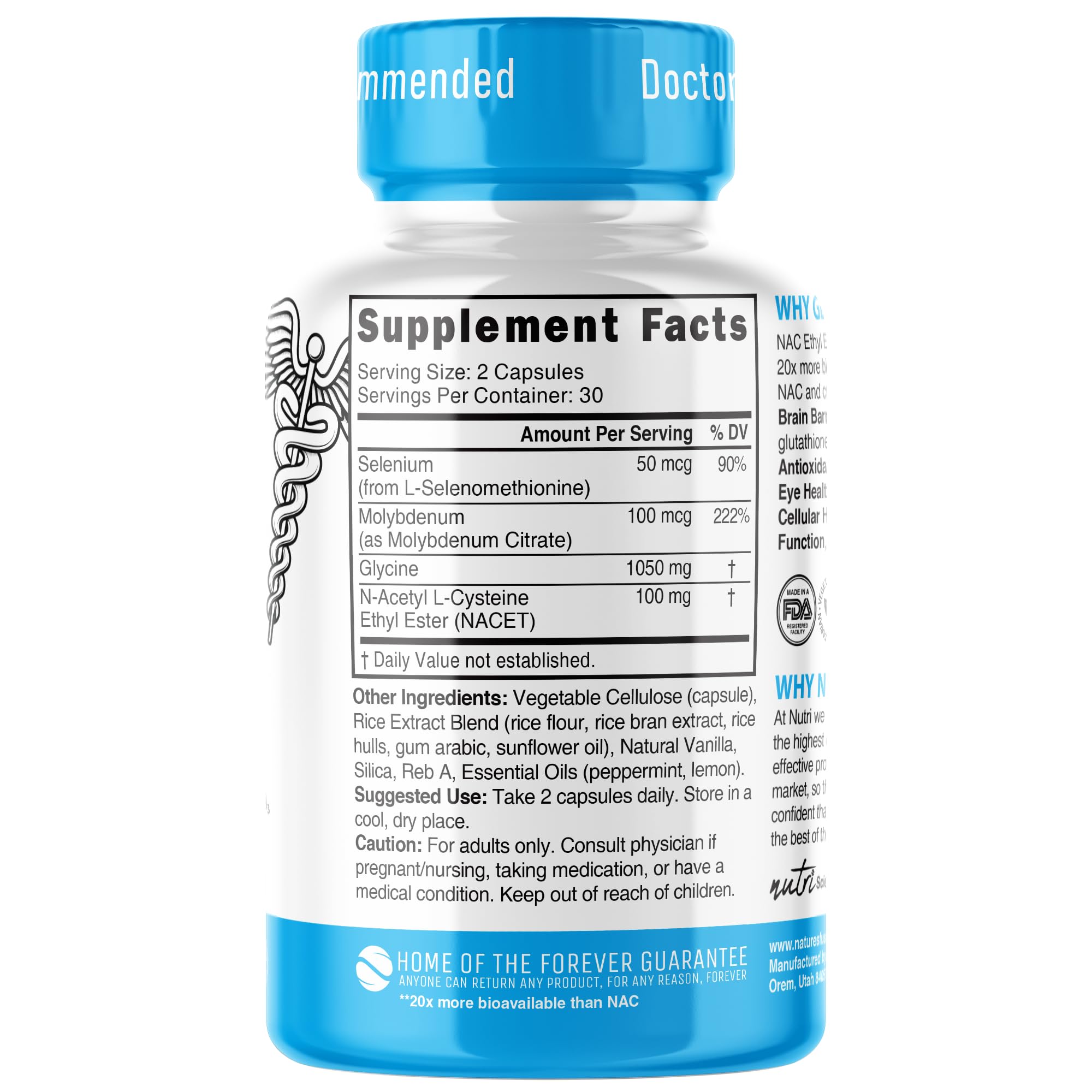 Nutri GlyNAC-ET NAC Supplement with Glycine

