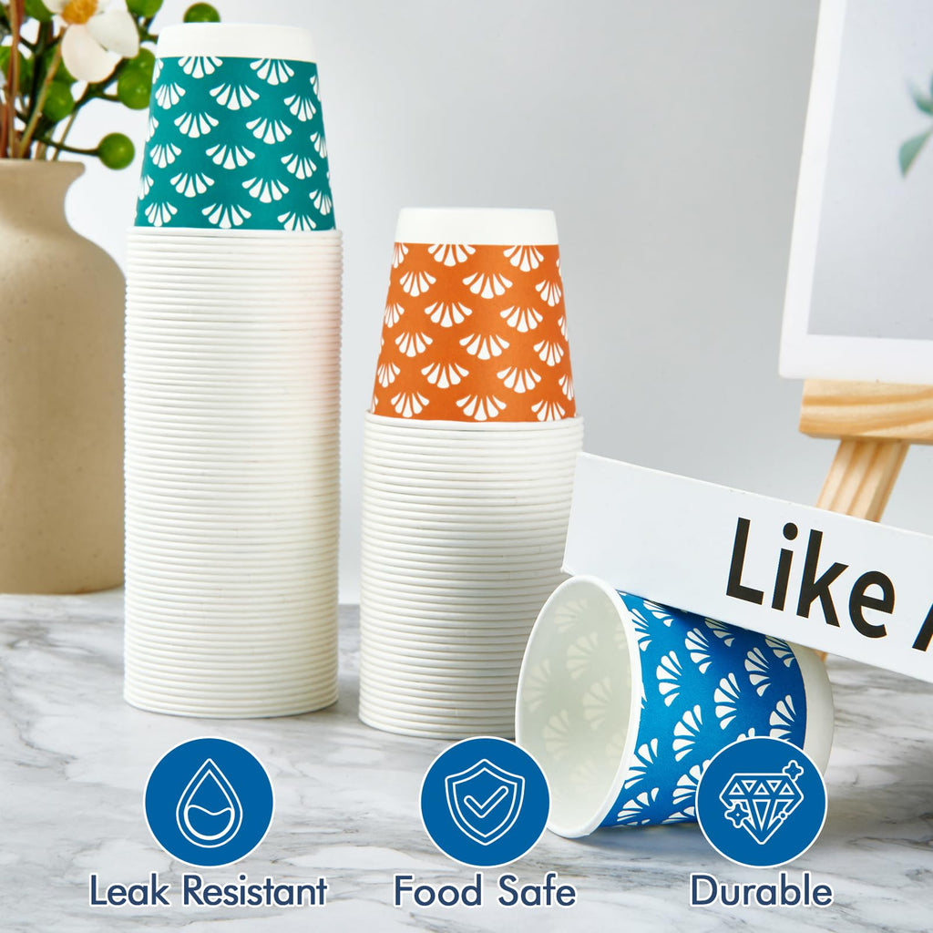 JollyPack Disposable Paper Cups - Floral Pattern

