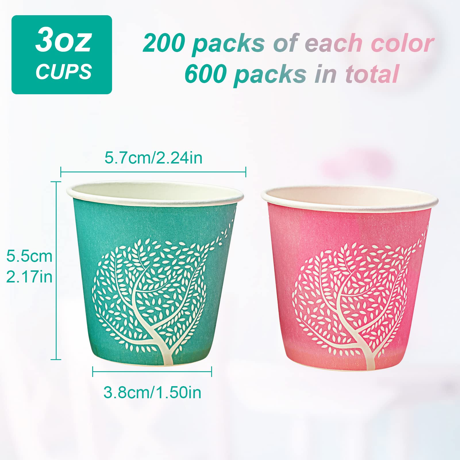 LITOPAK Disposable Bathroom Cups - Paper Cups for Events

