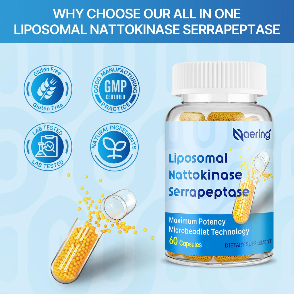 Liposomal Nattokinase & Serrapeptase Enzyme Supplement

