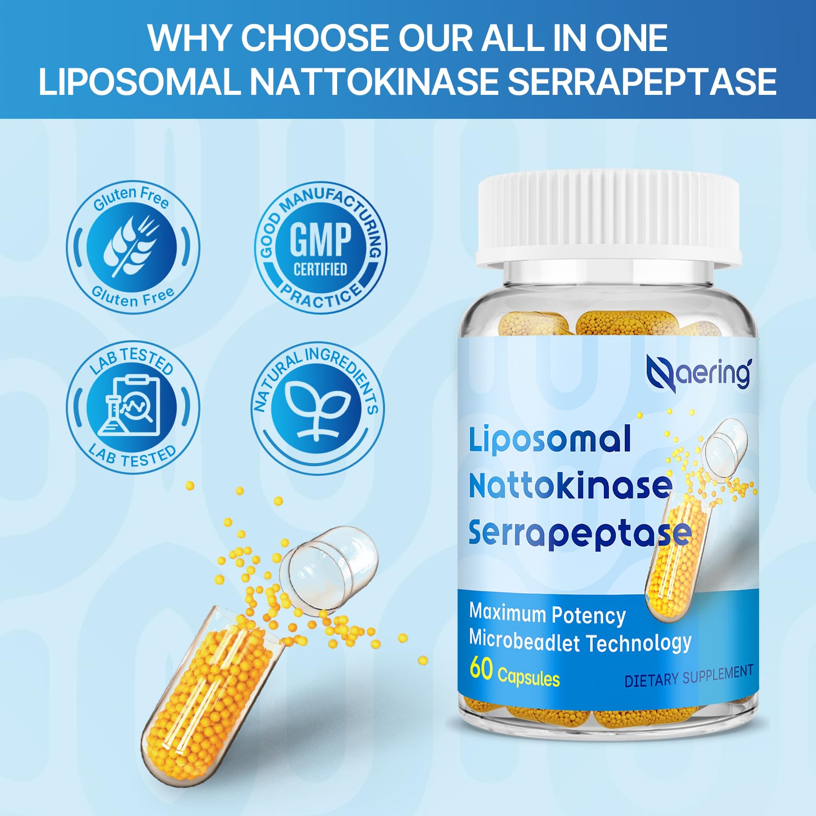 Liposomal Nattokinase & Serrapeptase Enzyme Supplement

