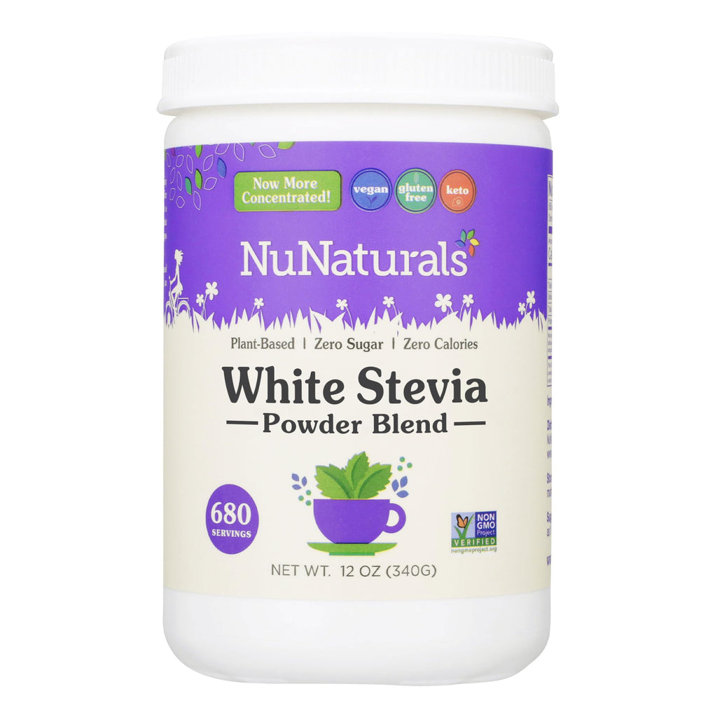 NuNaturals White Stevia Powder Blend Zero Calorie


