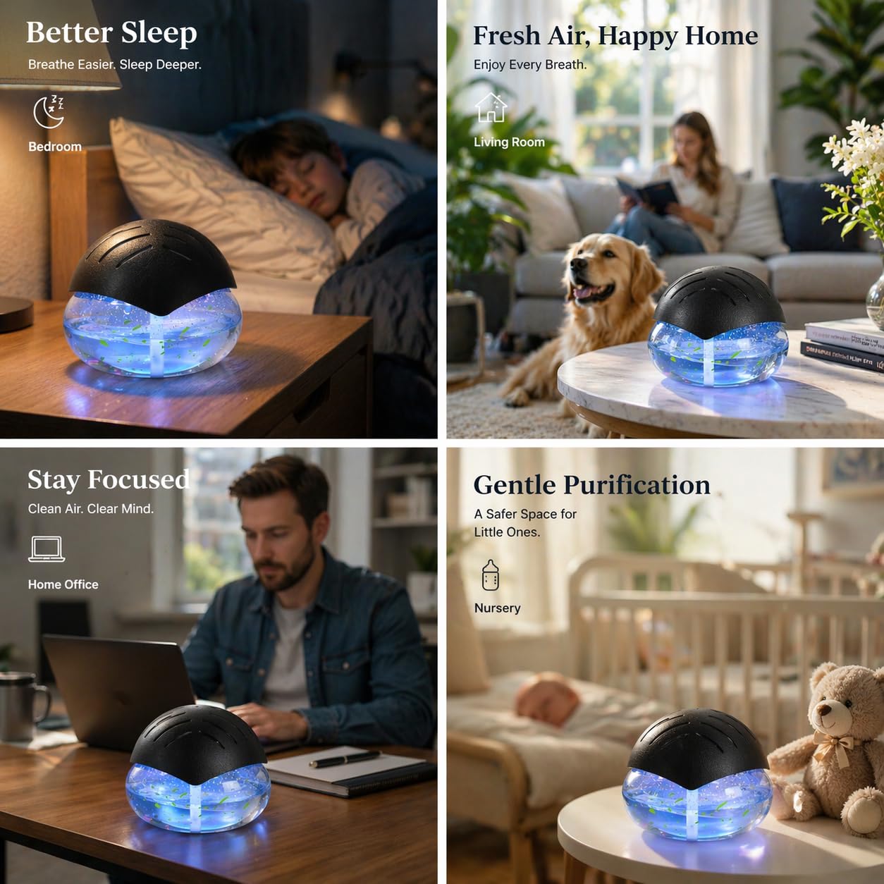 Air Freshener Diffuser with Essential Oils and Night Light

