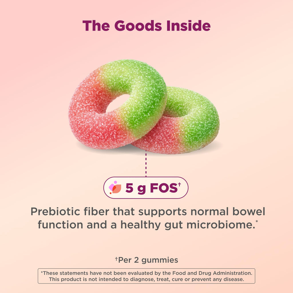 OLLY Fiber Gummy Rings Prebiotic Digestive Health Strawberry


