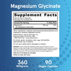 Jarrow Formulas Magnesium Glycinate Veggie Capsules 360 mg


