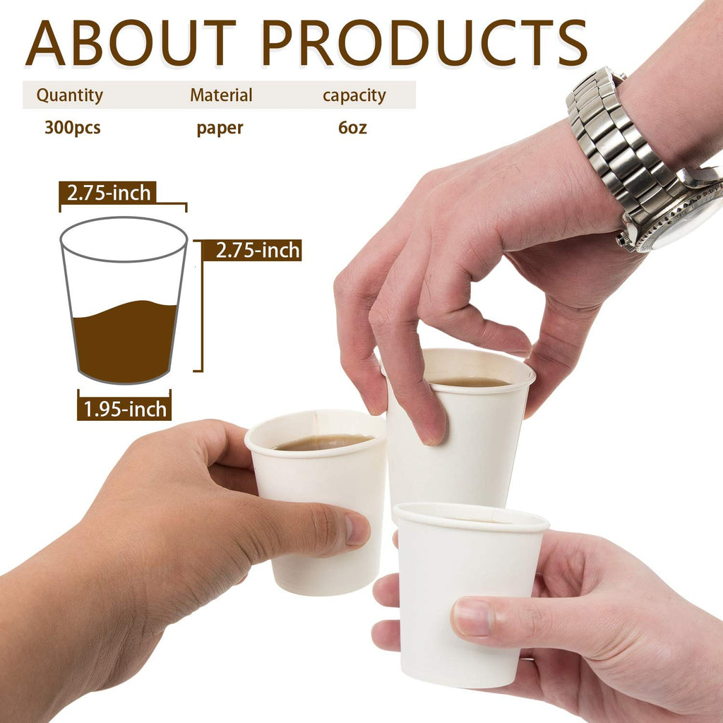 Vumdua Disposable Paper Cups for Hot and Cold Beverages


