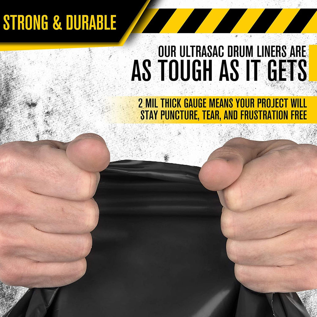 Ultrasac Heavy-Duty Drum Liners | Durable Waste Bags

