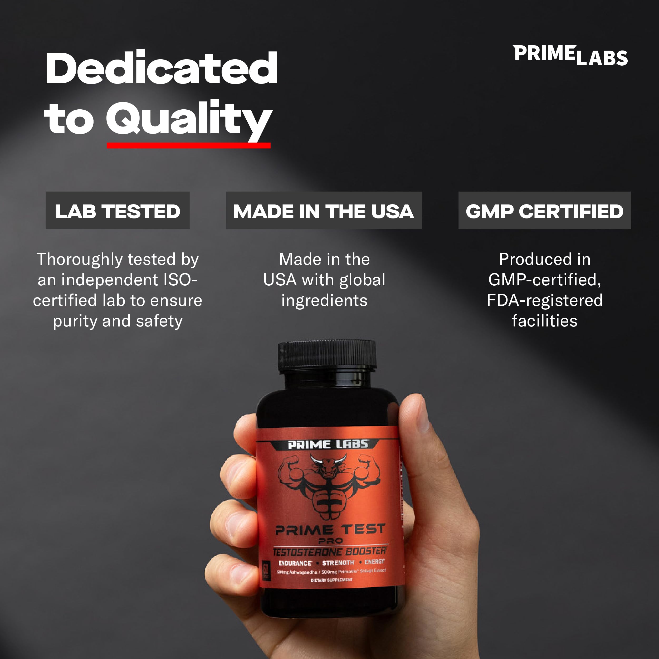 Prime Test Pro Testosterone for Men with Ashwagandha Shilajit

