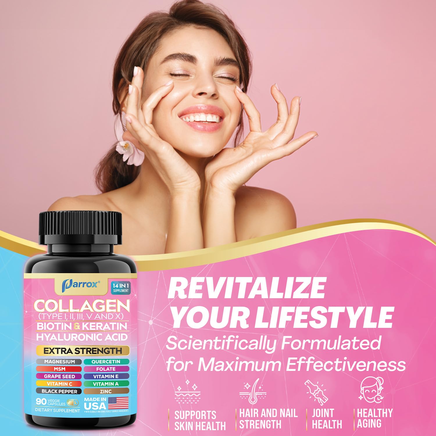 Parrox Collagen Capsules 14-in-1 Beauty Formula

