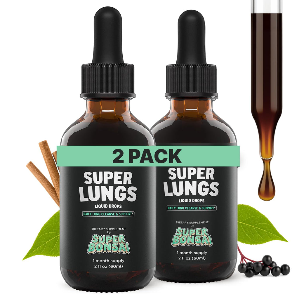 SuperBonsai Super Lungs Mullein Drops – Herbal Lung Tincture