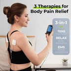 AUVON 3-in-1 TENS EMS Massager for Pain Relief | Rechargeable

