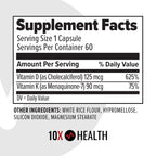 Vitamin D and K Supplement by 10X Health


