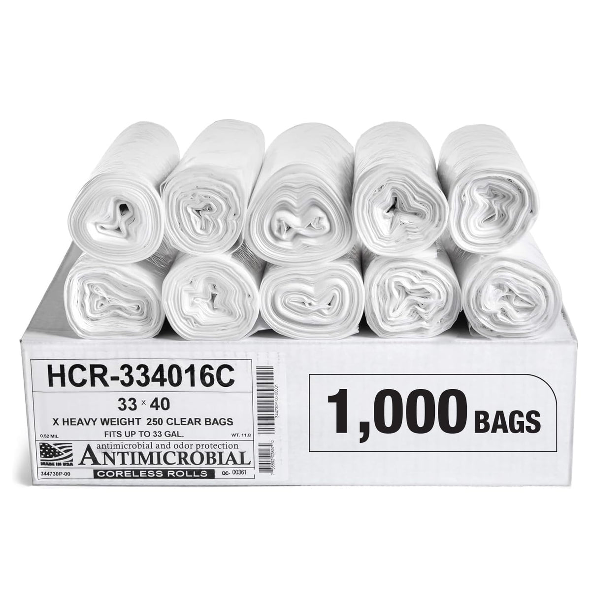 Aluf Plastics High Density Trash Bags - Heavy-Duty