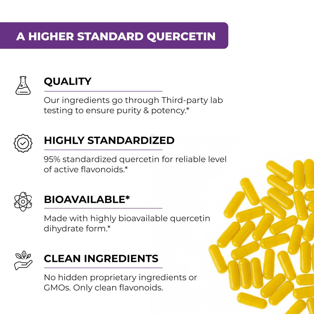 Quercetin with Bromelain Capsules for Immune Support


