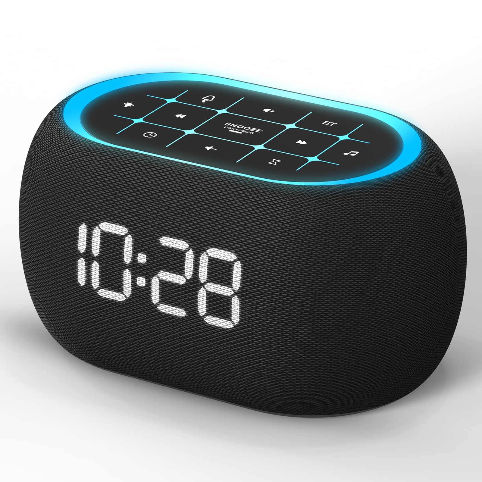 ANJANK Sound Machine Alarm Clock with Bluetooth Speaker