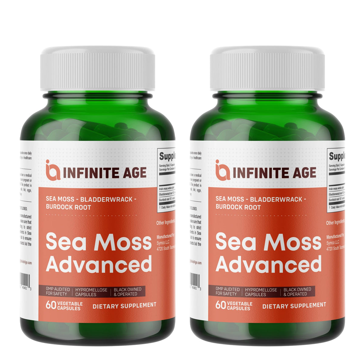 Infinite Age Sea Moss Capsules - Vegan Irish Sea Moss